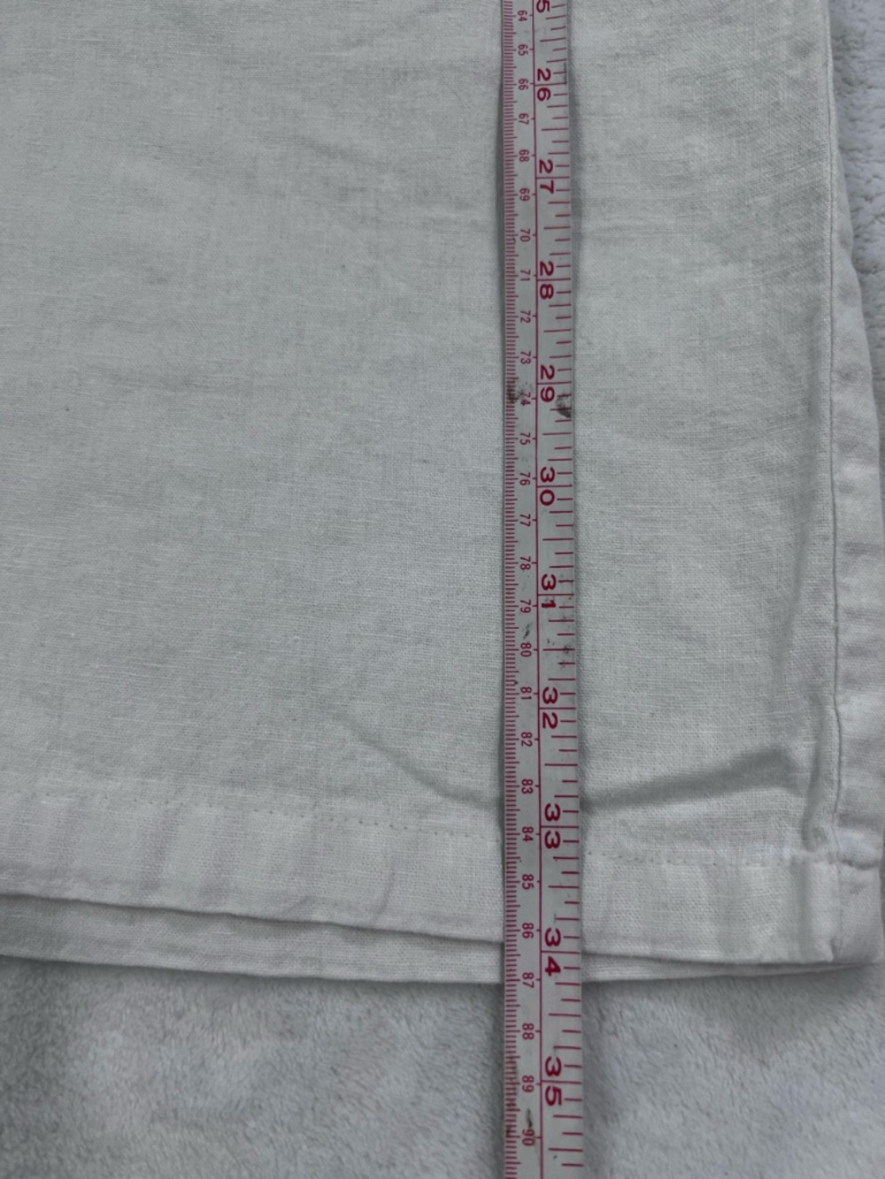 Coffee Bean White Linen Blend Wide Leg Pants Paperbag Waist Size M - Picture 4 of 13